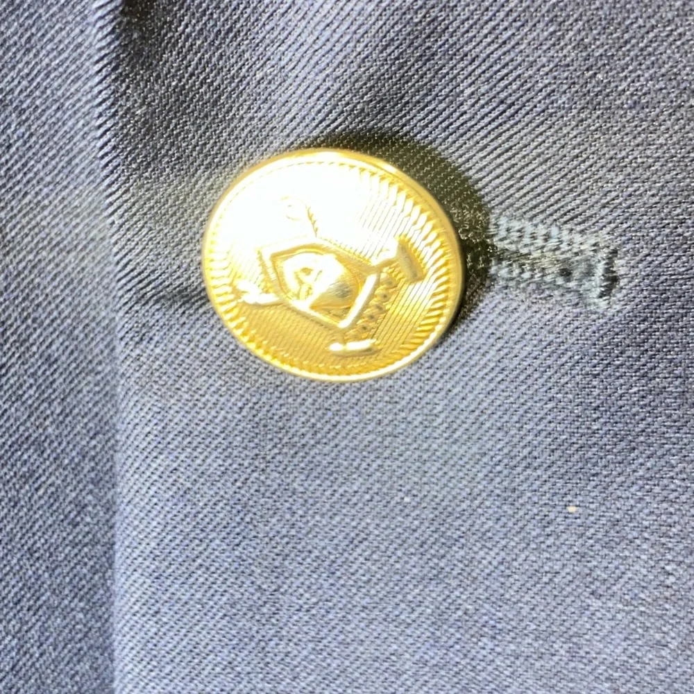 Ralph Lauren Men’s‎ Navy Wool Blazer Sport Coat Gold Buttons size 44R